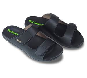 Spring Summer Designer Black Microfiber Upper Adjustable Orthopedic Sandals <strong>Slippers</strong> <strong>Man's</strong> <strong>Diabetics</strong> Shoes <strong>for</strong> Diabetes - Product Image 1