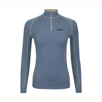 Vêtements d'équitation pour femmes, sous-vêtements thermiques à manches longues en mesh, chemises de sport pour l'équitation