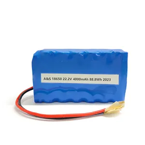 IEC62133 UN38.3 Approval Rechargeable Lithium Ion 18650 6S2P 4000mah 22.2V 4ah Li-ion Battery Pack For Led Light