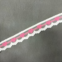 Dentelle Guipure ZSY à Motif Cœur de 1,5 Pouce, Broderie en Coton, Dentelle en Maille pour Vêtements d'Enfants, Chaussures, Sacs, Bandeaux et Rubans