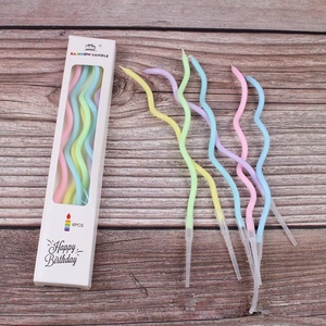 Candeline Ondulate per <span class=keywords><strong>Compleanno</strong></span> Oro Argento Oro Rosa, Eleganti Decorazioni a Spirale per Torte, Candele Curve per Compleanni Matrimoni Celebrazioni - Product Image 5