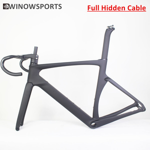 Winowsports aero kerangka karbon rem cakram jalan bingkai karbon FM237 routing kabel tersembunyi penuh BB386 dengan setang terintegrasi - Product Image 4