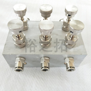 Distributeur d'air en acier inoxydable 304 316 KFQ, bloc de distribution de gaz pour usage industriel - Product Image 1