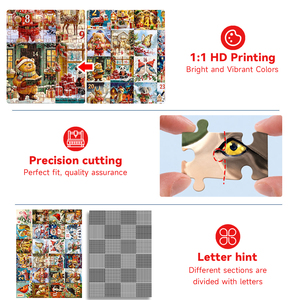 Calendario de Adviento Navideño Personalizado, Rompecabezas de 1000 Piezas, 24 en 1, Cartón Blanco, Impresión HD, Corte de Precisión, Acabado Mate, Caja de Regalo OEM - Product Image 5