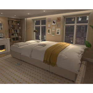 Juego de sofá <span class=keywords><strong>cama</strong></span> extraíble para sala de estar europeo Relax, muebles de cuatro asientos de lino suave con funda, Canape Beige, sofá <span class=keywords><strong>cama</strong></span> extraíble para dormir - Product Image 5
