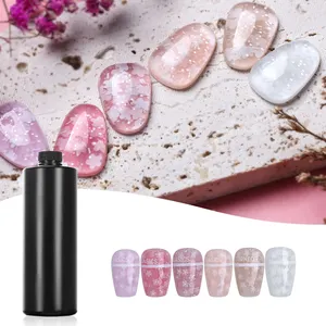 ydc gel factory Hot Sale Create Your Own Brand Hema Free Very Good reflective flower sequin glitter gel nail polish