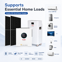 Paket Sistem Tenaga Surya Lengkap 12KW Inverter Hybrid Off-grid Fase Tunggal Penyimpanan Baterai LiFePo4 16KWH 51.2V314AH Sistem Tenaga Surya Rumah Tangga