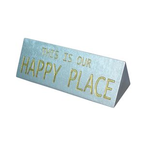 Decoración del hogar, efecto de Metal, letras doradas, letreros de resina, este es nuestro lugar, bloque de palabras de poliresina, decoración de mesa - Product Image 1