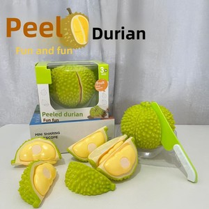 Jouet en plastique pelable unisexe le plus vendu, grande taille, imitation durian à trancher, pour enfants de 3 ans et plus, ensemble de jeu anti-stress en forme de fruit, boîte colorée - Product Image 5