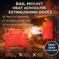 Dispositif d'extinction d'incendie automatique à aérosol de type rail ou équipement électrique pour petits espaces, norme EN 15276