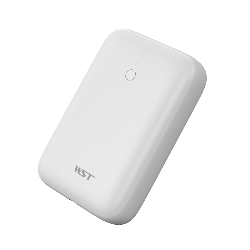 White portable 10000mah power bank