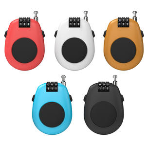 Casco antirrobo portátil Combinación ajustable Bloqueo de cable retráctil <span class=keywords><strong>para</strong></span> bicicleta scooter - Product Image 1