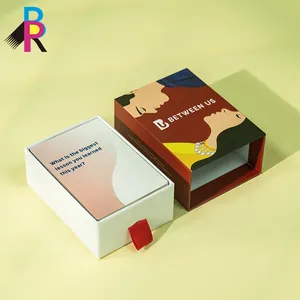 Serviço de impressão de cartões flash personalizados de fábrica, cartão de jogo para conversas de crianças e adultos