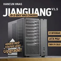 Casing NAS 8 Bay ATX / Micro-ATX / Mini-ITX Hot Swap Server Chassis 8x3.5 HDD 3x2.5 SSD 315mm GPU untuk Penyimpanan Rumah dan PC