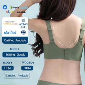 XIANDA レディース Vネック ソフトで快適な日常使いのサポート力のあるプッシュアップブラレット プラスサイズ 無地 パッド入り ワイヤレス シームレスブラ - Product Image 6