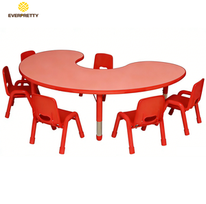 Ensemble <span class=keywords><strong>table</strong></span> et chaises modernes en U pour enfants, mobilier de classe ergonomique et robuste pour la maternelle et la maternelle préscolaire - Product Image 2