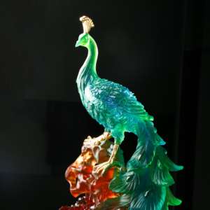 जेड मोर प्रतिमा लिउली क्रिस्टल 2026 नए आगमन उत्सव उपहार सुरुचिपूर्ण घर उच्चारण की सजावट - Product Image 2