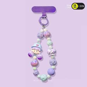 Hit Anti Lost Phone <strong>Chain</strong> With Beads Cartoon Flower Phone Lanyard DIY Pearl Bag Hanger Keychain - Product Image 4