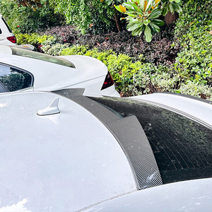 Audi A3 8V Sedan Rear Spoiler Carbon Fiber Texture Piano <b>Black</b> <b>Wing</b> Shaped Trunk Lid <b>Wing</b> 2014-2020 ABS Material - Product Image 2