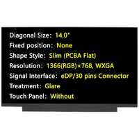 Nouvel écran de remplacement pour ordinateur portable NT140WHM-N34/43 NT140WHM-N51 B140XTN07.3 14.0" EDP/30 broches 1366*768 Panneau d'affichage LCD LED pour ordinateur portable