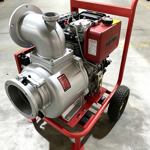 Pompe à eau diesel portable en alliage d'aluminium de 6 pouces avec cadre à roues, haute capacité de débit pour l'irrigation et le drainage - Product Image 5