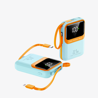 Nouvelle Batterie Externe Portable Haute Capacité 2024 (100000mAh/20000mAh) 22.5W Noire avec Technologie GaN et Support de Charge Sans Fil (CN;GUA)