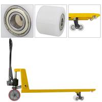 Roue de roulette de chariot élévateur en Nylon blanc robuste 80*70mm 180*50mm roues de transpalette en fer pour chariot élévateur à main extérieur de rechange
