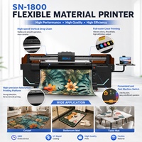 Impresora de Gran Formato para Rollos de Material Flexible, Impresora Plana de Inyección de Tinta UV con LED UV para Personalizar Textiles, Papel Tapiz, Adhesivos para Coches, Tela y Cuero