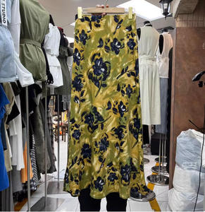 Summer New High Waist Women's Printed Floral Medium <strong>Length</strong> <strong>Full</strong> Flare Beach Wear Exclusive Print Breathable <strong>Skirt</strong> - Product Image 5