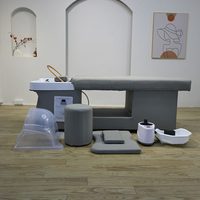 Fauteuil de lavage capillaire SPA moderne en similicuir pour salon de beauté et hôtel, avec fonction massage et traitement du cuir chevelu japonais