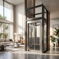 Ascensore Domestico Gearless da 320kg 400kg con Fossa Standard per 3-5 Piani, Certificato CE, Silenzioso, Personalizzabile