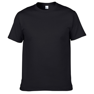 Kaos Hitam Polos Berkualitas Tinggi 100% Katun Premium, Sablon Logo Custom, Kaos O-<span class=keywords><strong>Neck</strong></span> Pria - Product Image 1