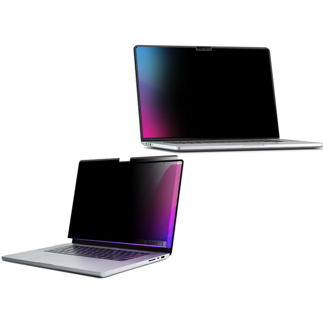 Black Anti-Spy & Anti-Glare Removable Magnetic PET Privacy Screen Protector for Macbook Pro 14.2 Inch Laptop for Phones