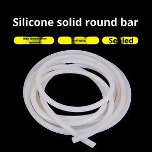 Tiras de sellado de silicona cuadradas sólidas blancas lechosas resistentes a altas temperaturas Suministro de fabricantes de productos de caucho de forma especial - Product Image 2