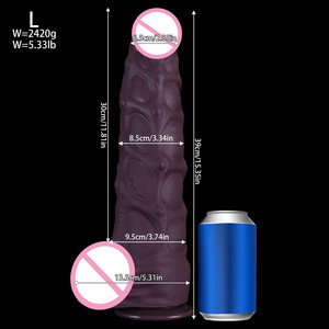 Очень большой толстый силиконовый анальный тампон-морской конек и реалистичный анальный расширитель для мужчин и женщин, для мастурбации и расширения задней камеры - Product Image 6