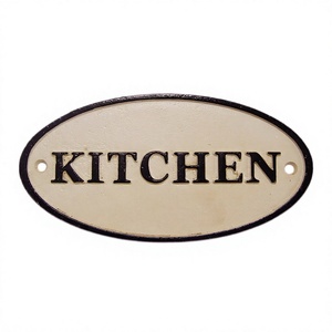 Oval Shape Kitchen Plaque Door & Wall Mount Metal Signs Decorative General Wall Sign Metal Tin Plate Other Decoration Product - Product Image 1