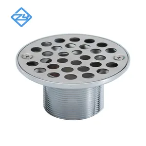 Commercial CP Brass Shower Drain Bathroom Square Shower Floor Strainer