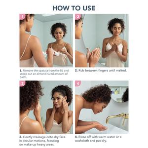 Marque privée Doux Nourrissant Nettoyage en profondeur du visage Baume nettoyant amovible avec cuillère Baume démaquillant pour le visage - Product Image 5