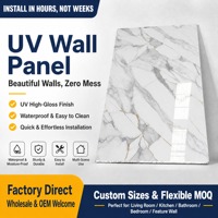 Panneau mural UV pour salle de bain, revêtement mural en marbre, imperméable, facile à nettoyer, décoratif, durable, anti-moisissure, moderne, de qualité supérieure