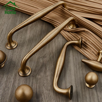 Poignées et boutons de meubles en laiton massif de luxe haut de gamme, finition bronze, pour commodes, tiroirs, armoires et meubles de cuisine