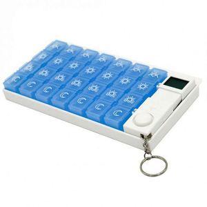 Nouveau produit en gros personnalisable : Boîte à pilules intelligente électrique avec porte-clés, organisateur de 28 compartiments pour 7 jours - Product Image 2