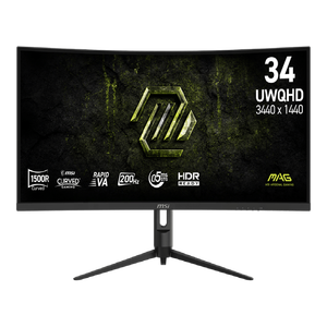 Moniteur de jeu incurvé 342CQRF E20 1500R 3440x1440, fréquence de rafraîchissement de 200 Hz, 0,5 ms, compatible HDR, avec support ergonomique pour PC de jeu - Product Image 4