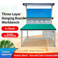 Table de travail antistatique, table d'inspection, table de maintenance pour ligne de production R&D, bureau d'inspection, table d'emballage