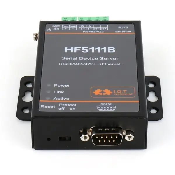 HF5111B Rj45ModbusシリアルコンバーターMqttTcp Ip Iotゲートウェイ双方向トランスペアレントRS232RS485RS422からイーサネットシリアルサーバー