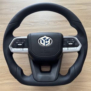 Volante Negro Brillante para Toyota Land Cruiser LC200 LC300 Prado 120 150 <span class=keywords><strong>200</strong></span> LC79 LC70 LC76 FJ70 FJ79 FJ200 - Product Image 1