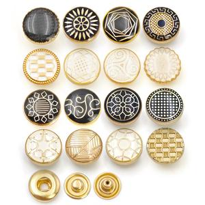 Botones de Metal con Diseño de Logotipo de Marca Personalizada para Abaya, Botones de Presión de 4 Partes para Camisas y Ropa - Product Image 1