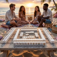 Professionelles Acryl-Mahjong-Set Luxuriöse Traditionelle Gravierte Steine Maßgefertigte Mahjong-Steine für Erwachsene Indoor-Social-Freizeit