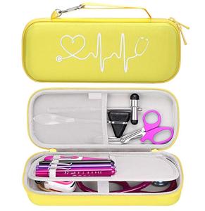 Étui rigide antichoc avancé pour stéthoscope d'étudiant, sac de transport médical robuste avec poignée et porte-stylo pour les professionnels de la santé - Product Image 3