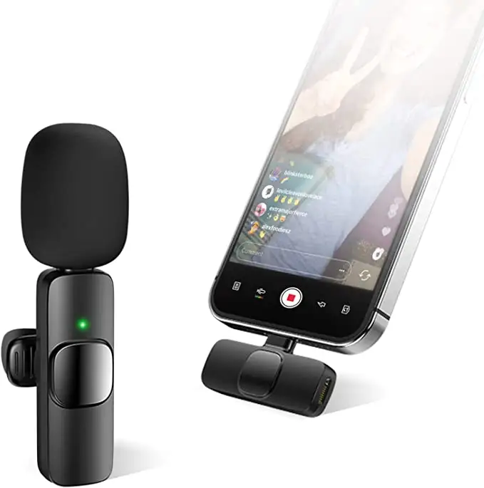 Microphone professionnel sans fil pour téléphone portable, vente en gros