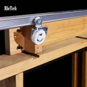 WEKIS FSC BSCI OEM Factory Galvanized <b>Sliding</b> Barn Door Hardware Kit System Industrial <b>Small</b> Warehouse Hotel Made Steel Brass - Product Image 3